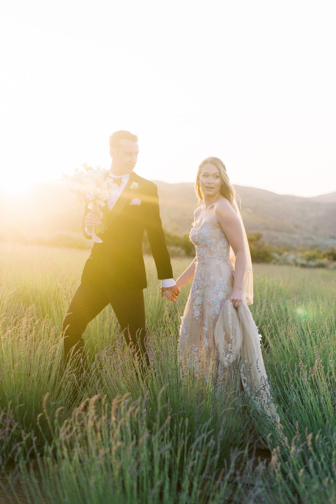 Lavender Farm Wedding Portraits