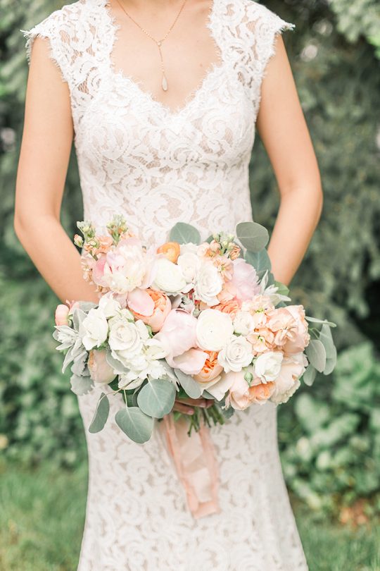 Pink and Ivory Wedding Bouquet