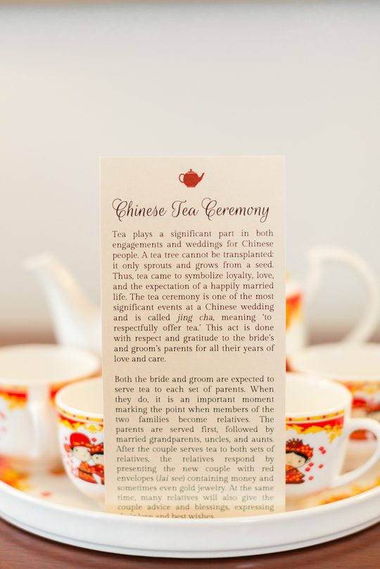 Tea Ceremony Wedding Card