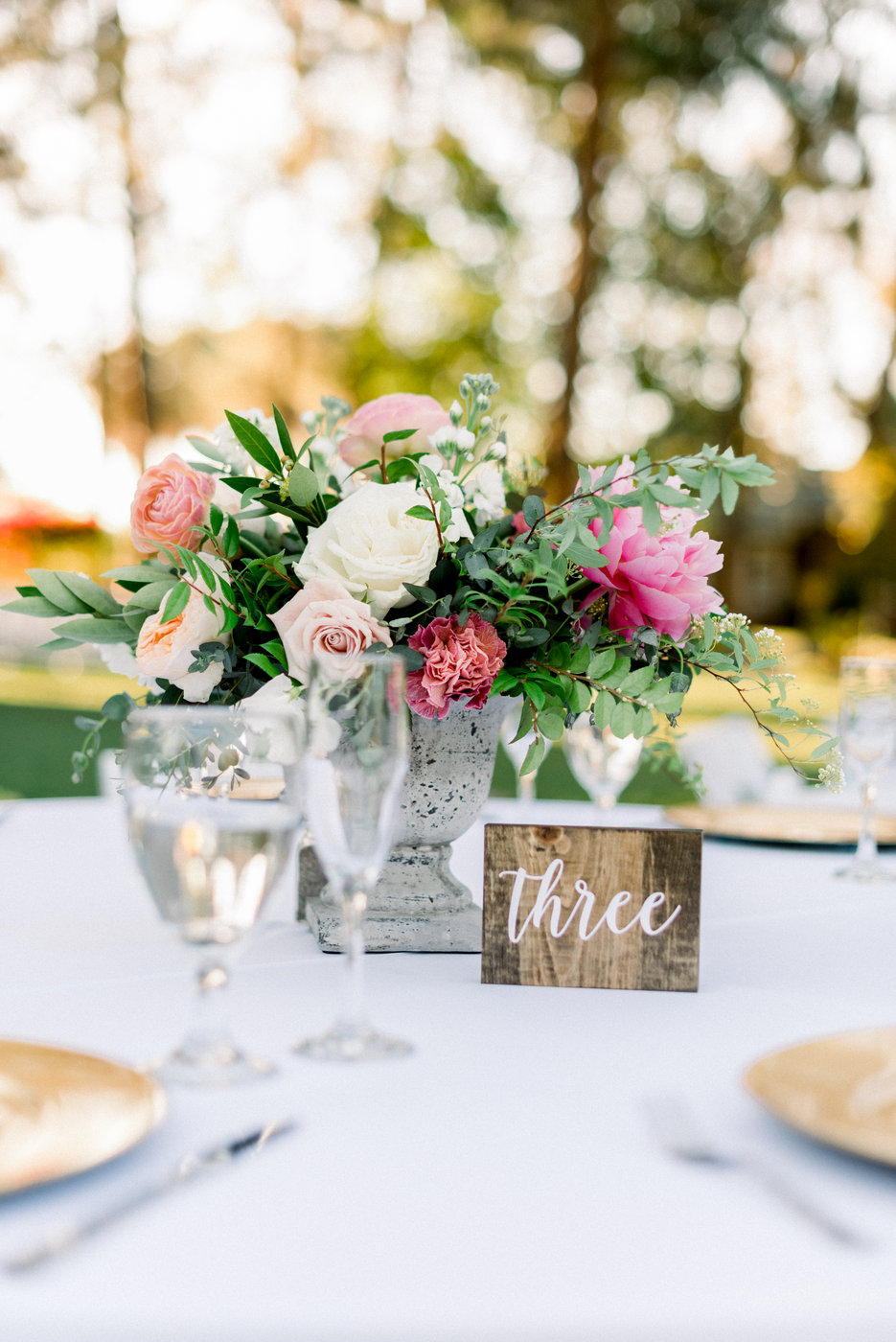Rustic Elegant Wedding Centerpiece Table Number