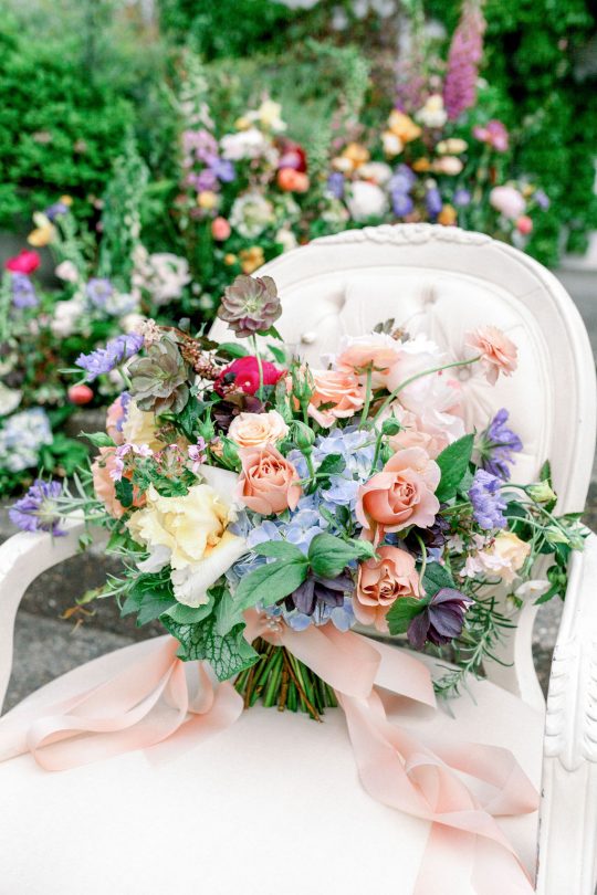 Watercolor Inspired Wedding Bouquet