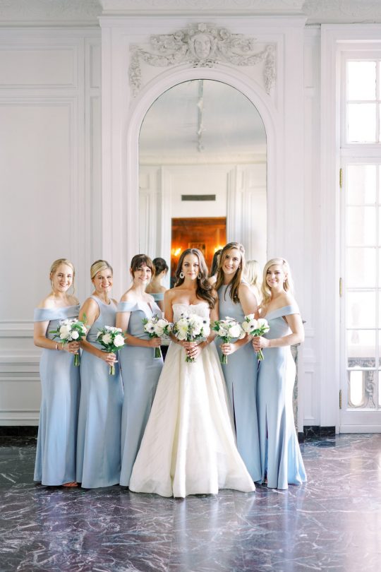 Elegant Powder Blue Bridesmaids Dresses