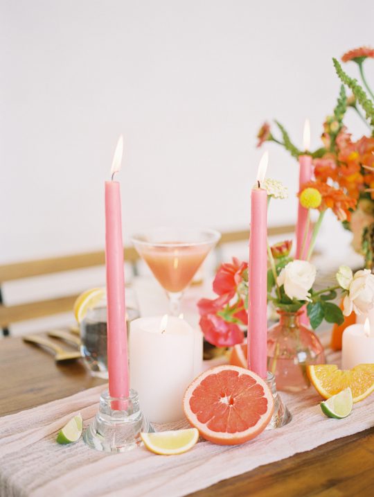Grapefruit Martini Inspired Wedding Tablescape
