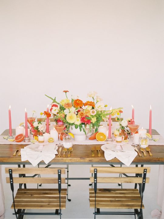 Tropical Punch Citrus Inspired Wedding Tablescape