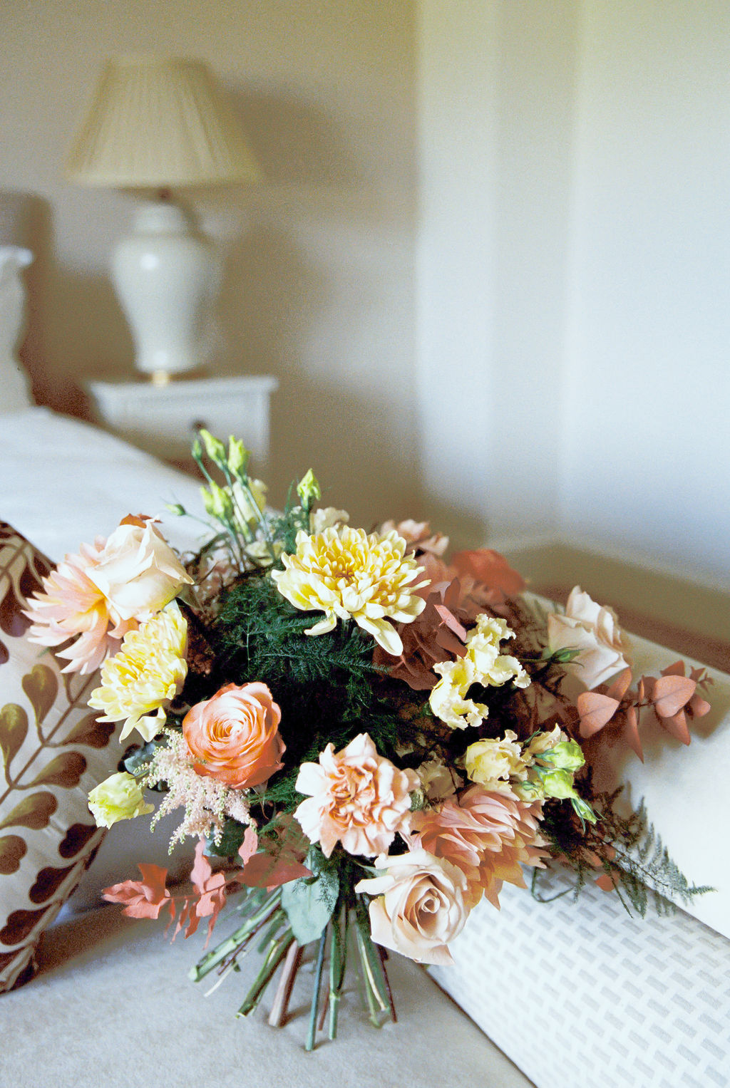English Garden Inspired Rose and Dahlia Wedding Bouquet
