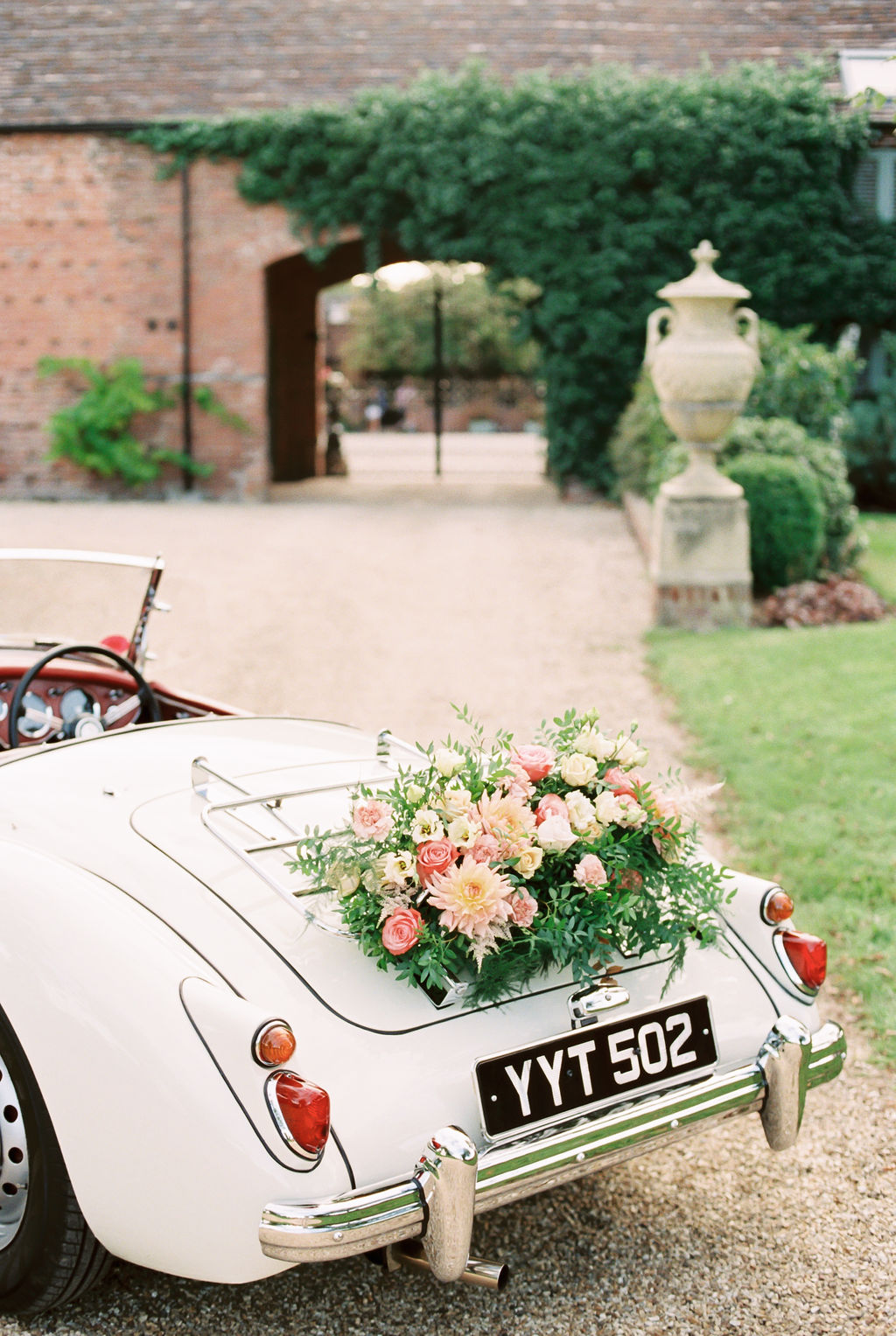 Garden Wedding Getaway Car