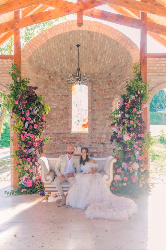 Romantic Garden Inspired Wedding Ceremony Floral Decor