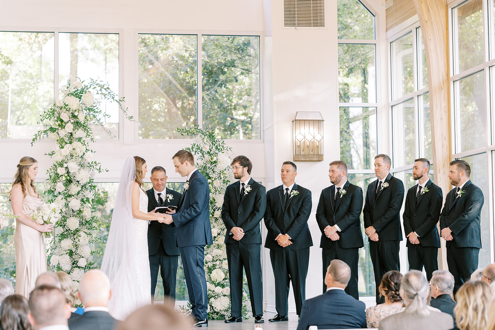 Embracing Elegance: A Minimalist Glass Chapel Wedding | Elizabeth Anne Designs